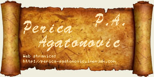Perica Agatonović vizit kartica